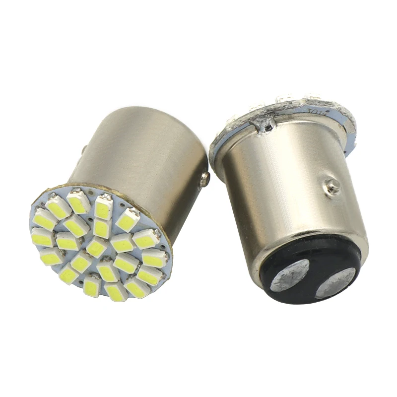 2 шт. 1157 22SMD Автомобильный светодиодный светильник P21W BAY15D 12 V авто Тормозная лампа