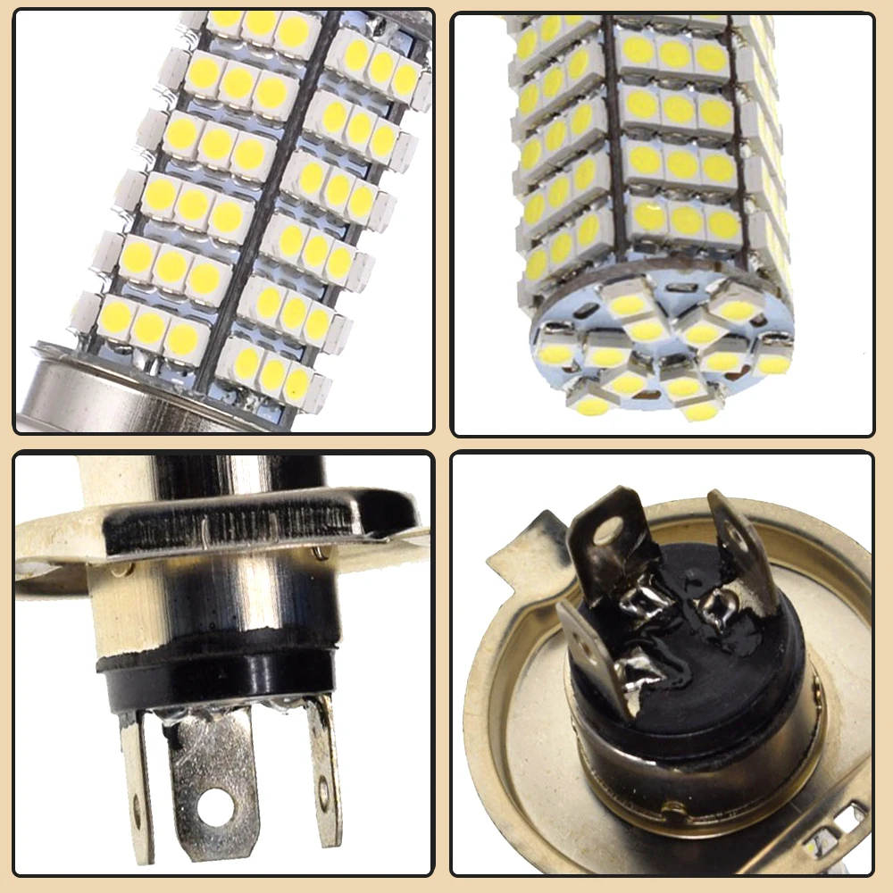 1 шт. 12 В H4 3528 120 SMD светодиодный светильник с противотуманной головкой s лампой