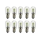 Светодиодный светильник E12, 10 шт., 2 Вт, стеклянная лампа с абажуром, угол обзора 360 градусов, теплыйхолодный белый цвет, для швейной машины, холодильника