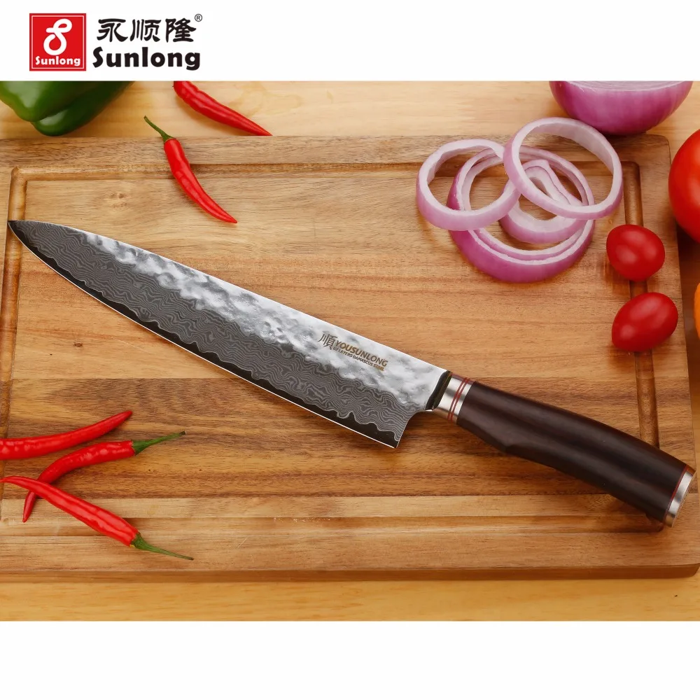 Профессиональные ножи шеф повара YOUSUNLONG Gyuto 10 дюймов японские VG10 ручка из