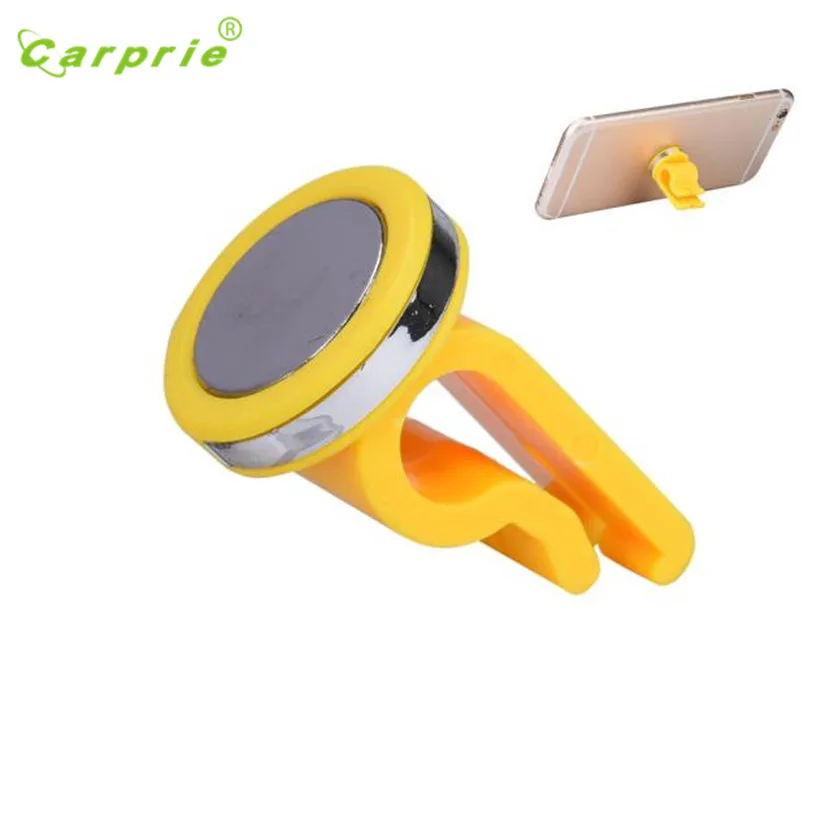 Автомобильный держатель телефона на вентиляции желтый магнитный для iPhone GPS