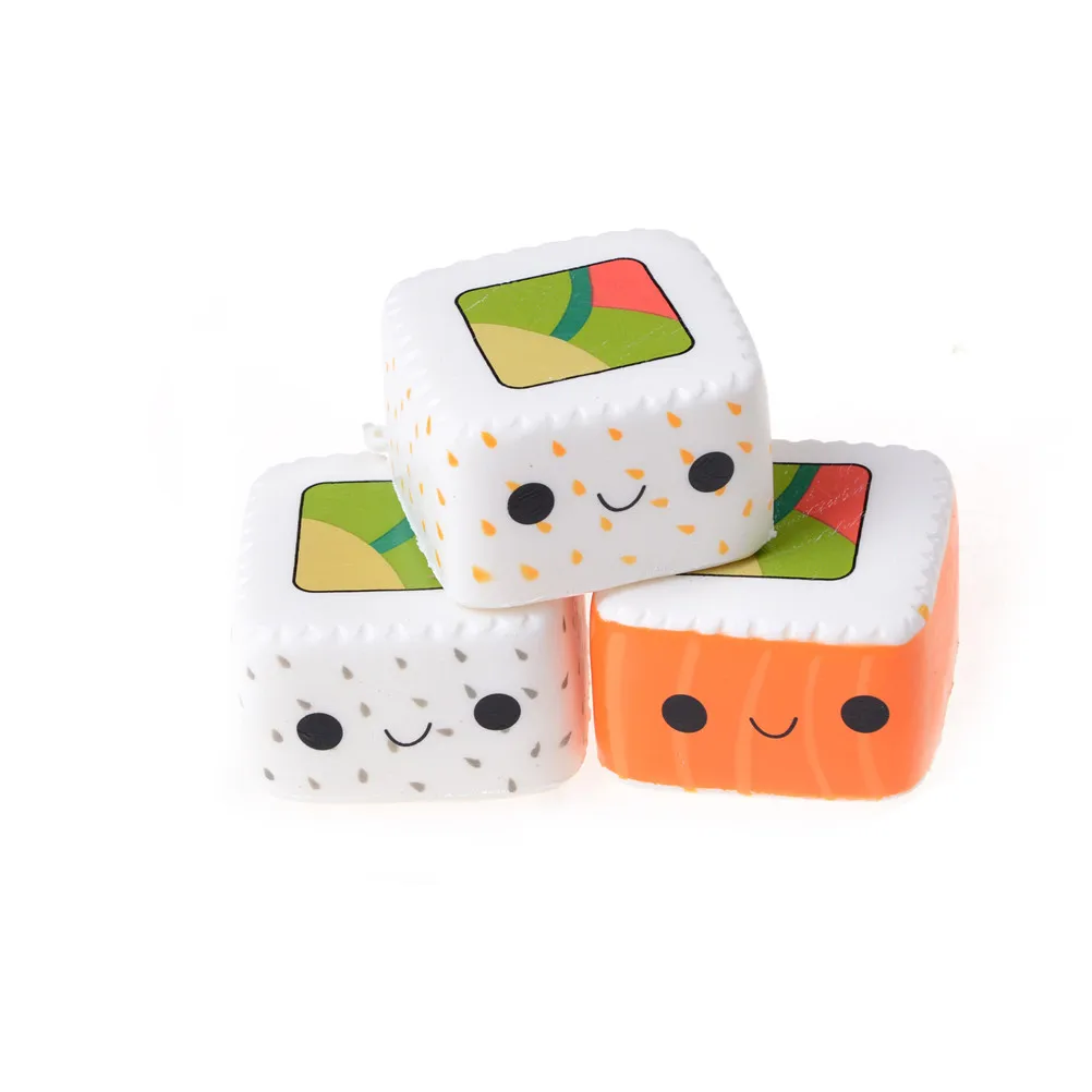 Каваи мультфильм лицо кулон эластичный хлеб милый Yummy суши медленно