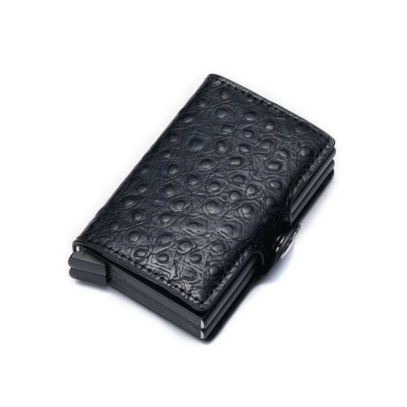 Новинка 2021 держатель для кредитных карт BYCOBECY из искусственной кожи алюминиевая