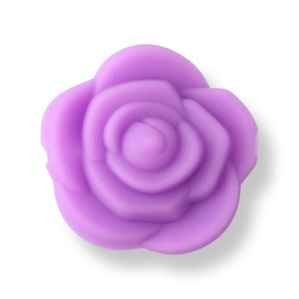 Keep grow 12 шт 20 мм двухсторонний Цветок розы Силиконовые Бусины Для Ожерелье из жевательной резинки игрушки для зубов СИЛИКОНОВЫЕ BPA бесплатно - Цвет: 03 colour