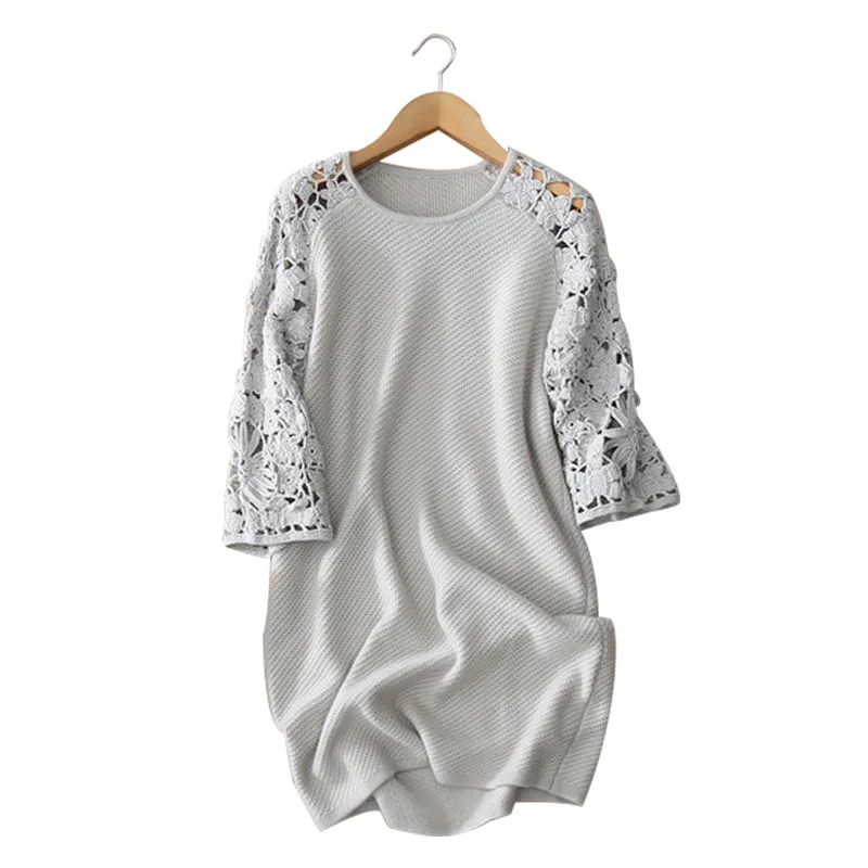 2018 Осенние новые женские повседневные платья свободные трикотажные 100%