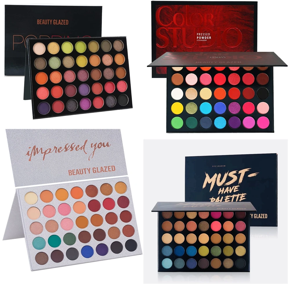 Beauty Glazed палитра теней для век 35 цветов нюдовые блестящие пигменты стильные