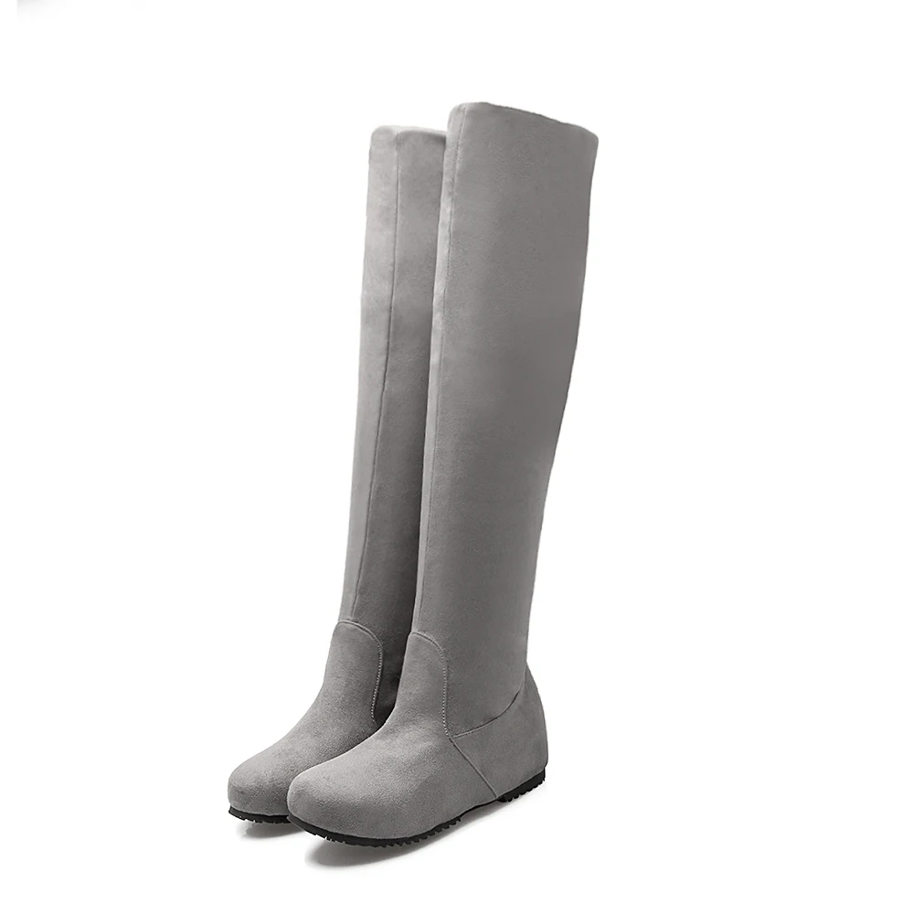 Женские высокие сапоги с круглым носком большие размеры 34 52|long boots|winter bootsbotas mujer |