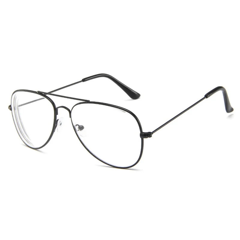 Seemfly Retro Women Men Reading Myopia Eyeglasses Optical Lens Computer Eyeglasses Metal Spectacles Eyewear Oculos-1.0 To-4.0 - Цвет оправы: Black Myopia 1.0