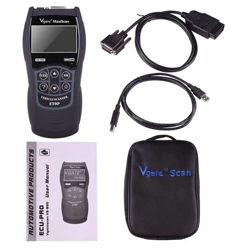 VS890 VGATE MaxiScan OBD2/EOBD+ CAN диагностический сканер для автомобиля многоязычный VS 890/VS 89s код ридер автомобиля диагностический инструмент - Цвет: VS890