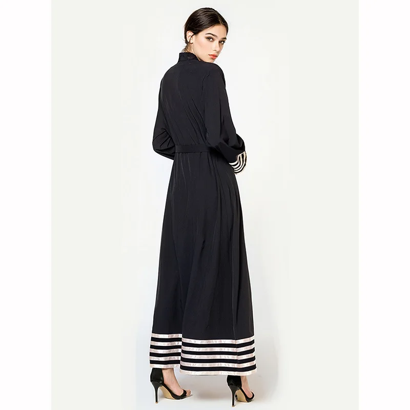 Полосатые арабские строчки abaya новый дизайн простой торжественный стиль