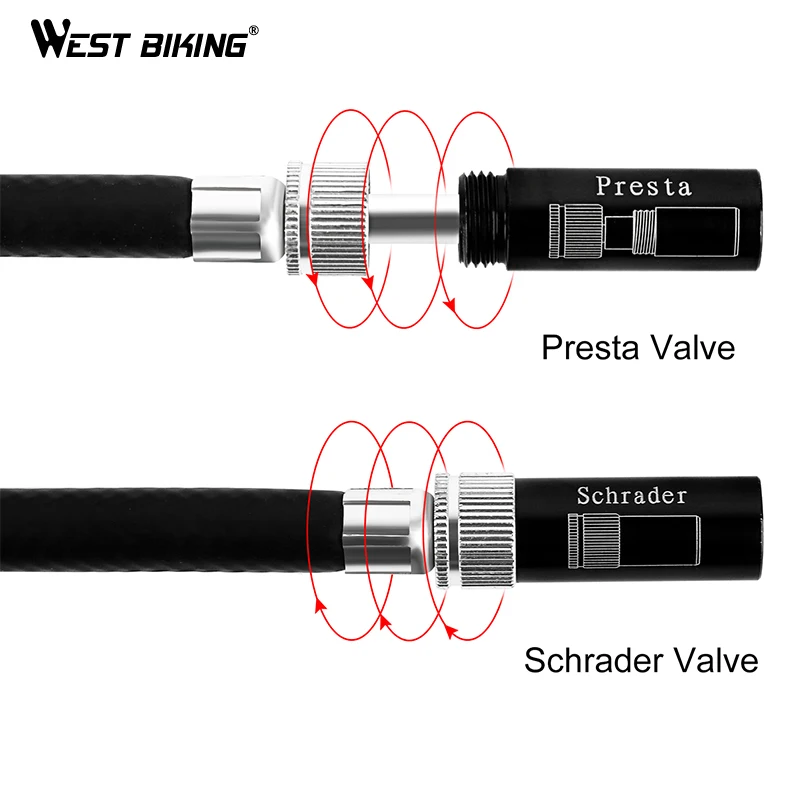 WEST BIKING ножной велосипедный насос 100Psi портативный велосипедные аксессуары Presta