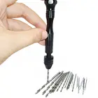 20 шт. мини микро твист сверла 0,3 мм-3,4 мм алюминиевый прецизионная шпилька тиски ручная дрель Ювелирный инструмент БЕСКЛЮЧЕВОЙ патрон