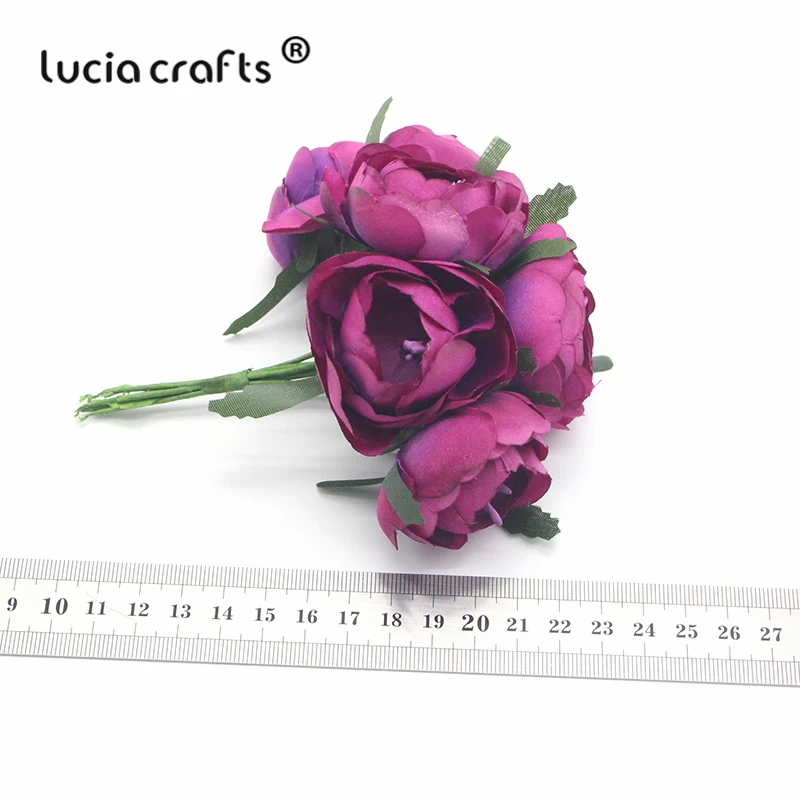 Lucia crafts 6 шт./лот диаметр 45 мм Шелковый искусственный цветочный букет мини цветы