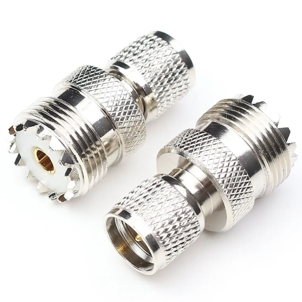 2 шт. мини UHF Мужской к UHF Женский SO239 PL259 RF Разъем RF коаксиальный адаптер