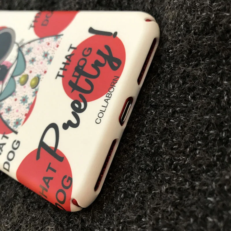 POBLU милые очки собака Телефон чехол для iphone 7 6s 8 Plus Мода Смешные животные бульдог
