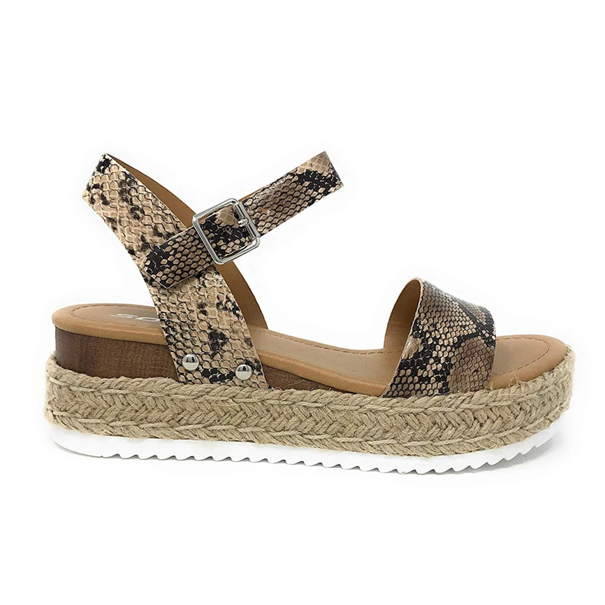 Женская обувь сезон весна-лето модные босоножки на платформе с открытым носком и