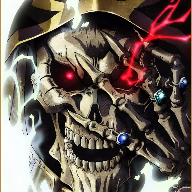 

Coshome Anime Overlord Ainz Ooal Gown Cosplay Costume Accessories Cosplay Props Rings and Skull Mask