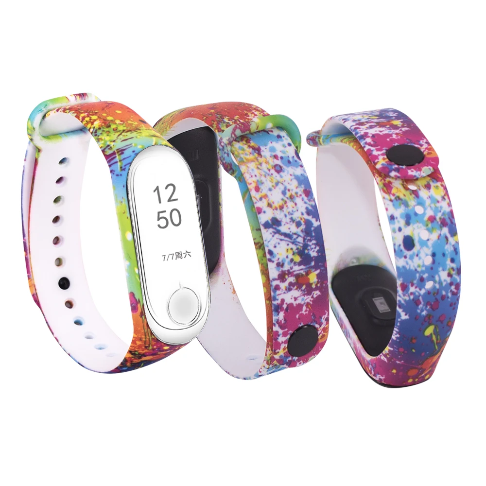 100 шт. сменные силиконовые ремешки для браслета Xiaomi Mi Band 3 4 | Электроника