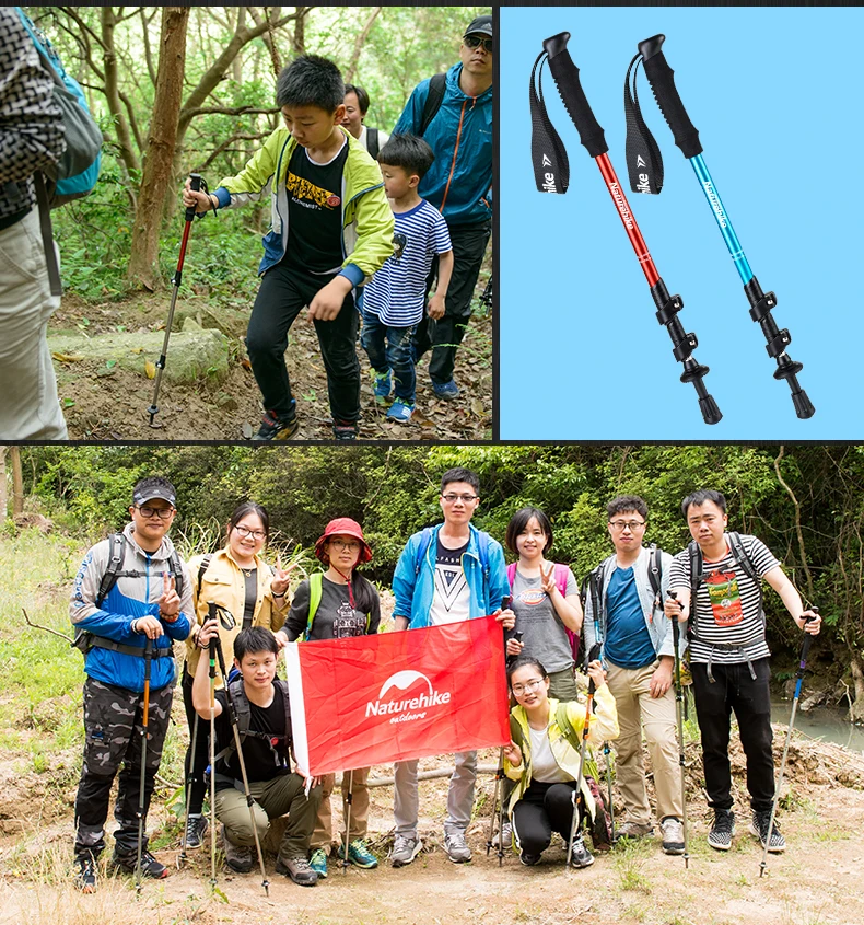 Naturehike альпенштоки из алюминиевого сплава сверхлегкие походные складные палки для походов походные палки Семейные альпенштоки для мужчин