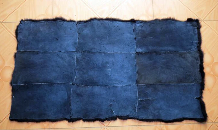 100% натуральная окрашенная кроличья тарелка/черная кожа тарелка для одежды | Дом и