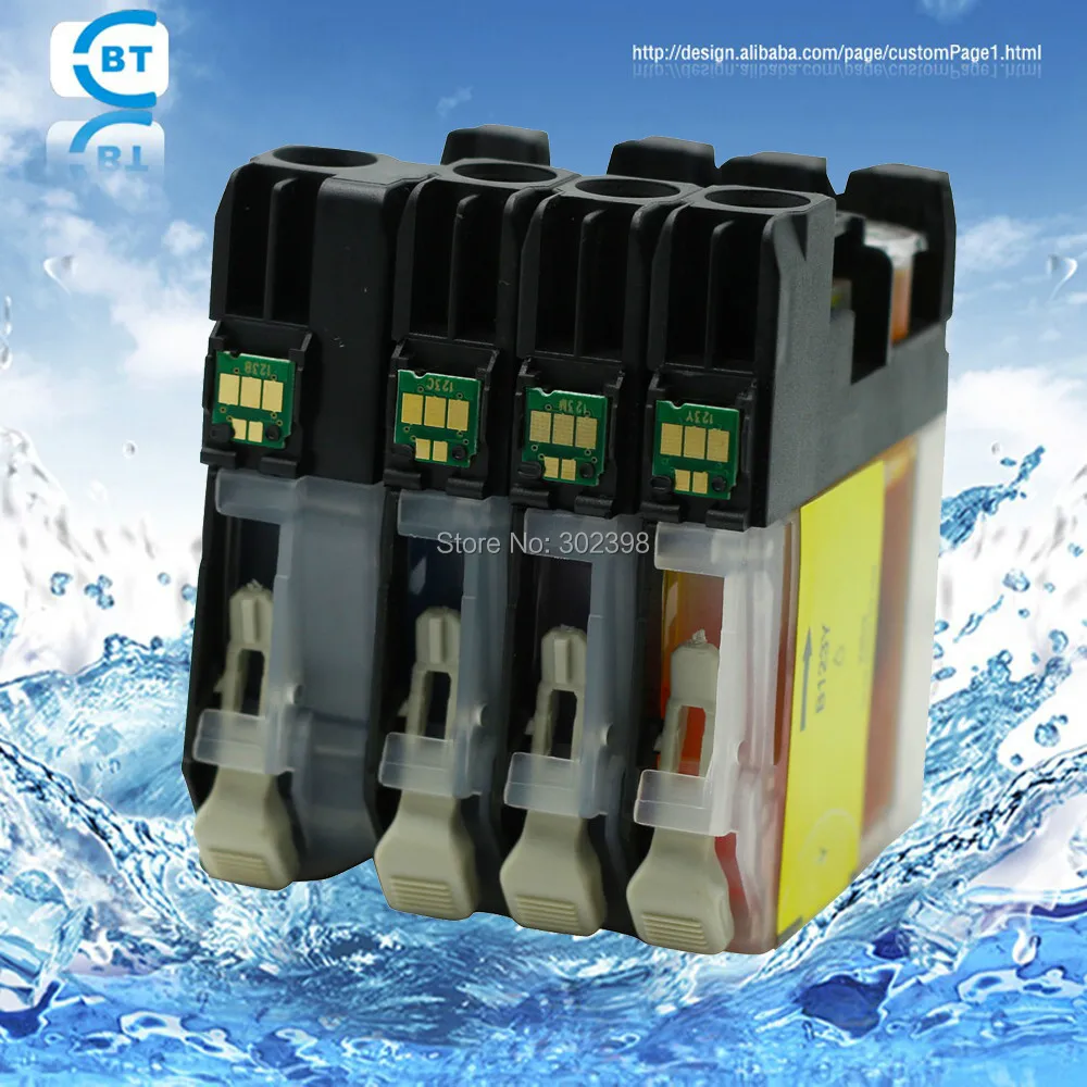 4 шт. совместимый с brother LC133 чернильный картридж для фотопринтера J172W|ink cartridge|brother ink