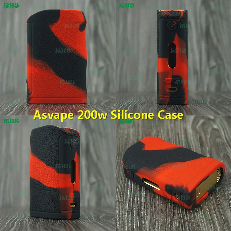 

10pcs RHS New Product for Asvape 200w Silicone Case Cover with cool design and beautiful colors free shipping