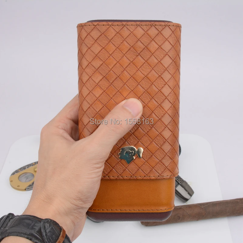 Дорожный футляр для сигар COHIBA из искусственной кожи кедрового дерева мужской