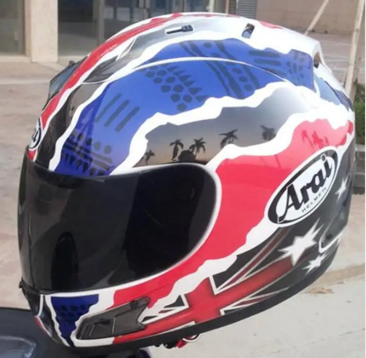 Мотоциклетный шлем полный шлем arai мотоциклетный полный шлем сертификации ECE синий - Цвет: Цвет: желтый
