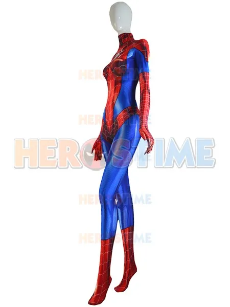 MJ Джейми паук костюм 3D принт спандекс Мэри Джейн Девушка Паук зентай Косплей