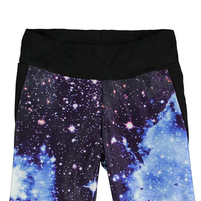 Брюки Капри с высокой талией боковыми карманами 7 точек многоцветные Galaxy