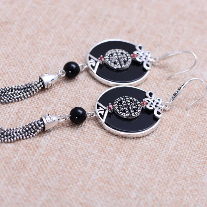 Серьги с кисточками из стерлингового серебра 925 пробы узлом Truelove изысканный