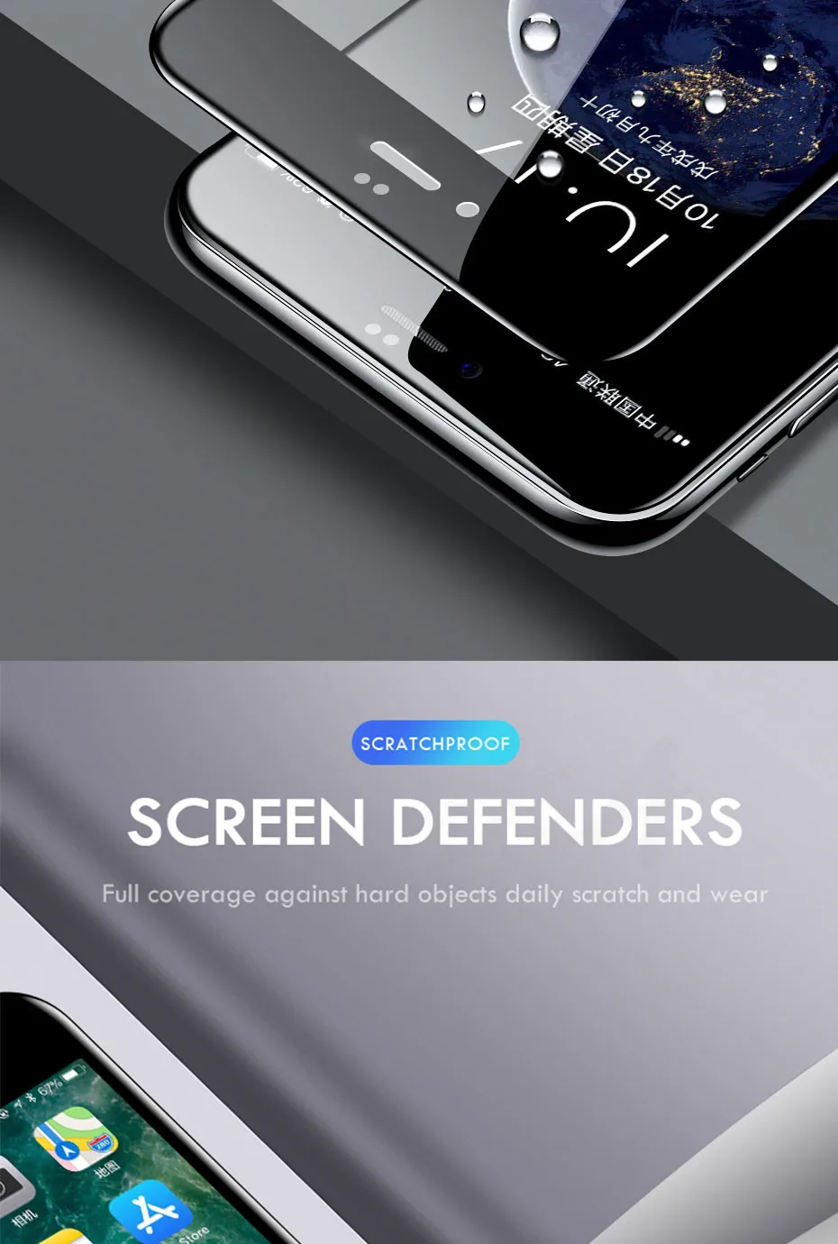 H& A 9D защитное стекло с изогнутыми краями для iPhone X, XR, XS, Max, полное покрытие, Защита экрана для iPhone 7, 6 s, 8 Plus, стеклянная пленка
