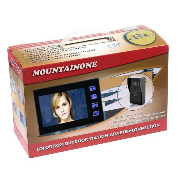 Видеодомофон MOUNTAINONE для домашней безопасности 2 4 ГГц с сенсорным ЖК-дисплеем 7