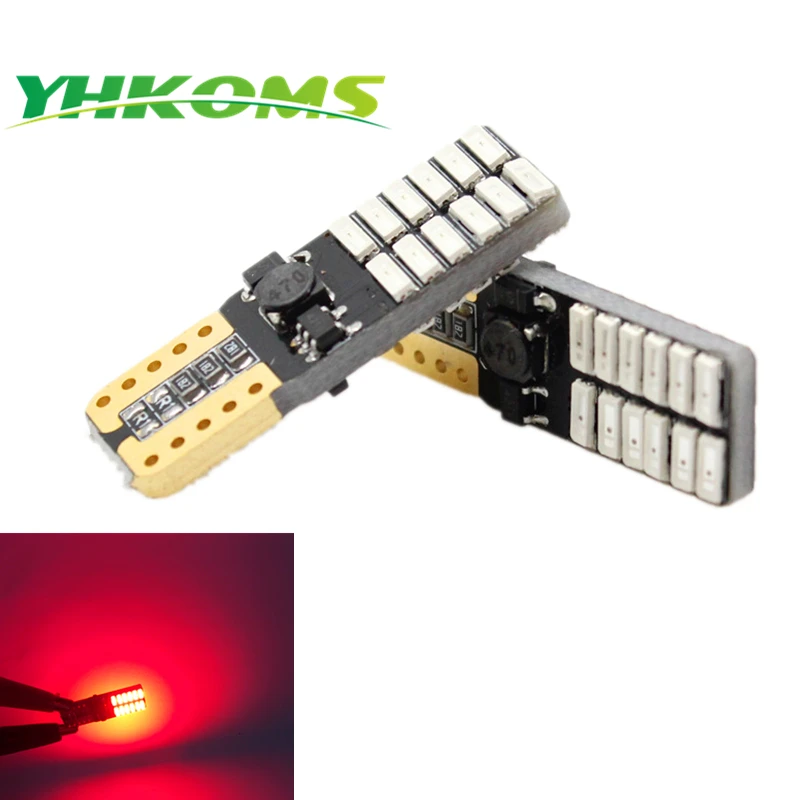 4 шт. Автомобильные светодиодные лампы YHKOMS T10 W5W 194 168 24 SMD 4014|t10 smd 24|t10 24car light |
