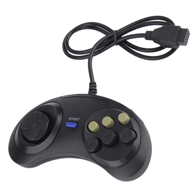 

Новый универсальный контроллер для игр ler классический проводной 6 кнопок для SEGA MD2 PC MAC Mega Drive игровые аксессуары Пульт дистанционного управ...