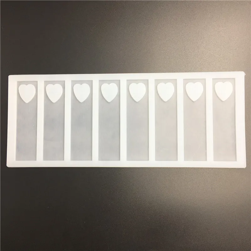 

8 Cavity Chocolate Insert square shaped Heart hole Fondant Silicone White Cake Mold Chocolate Baking Decorating Tools #3