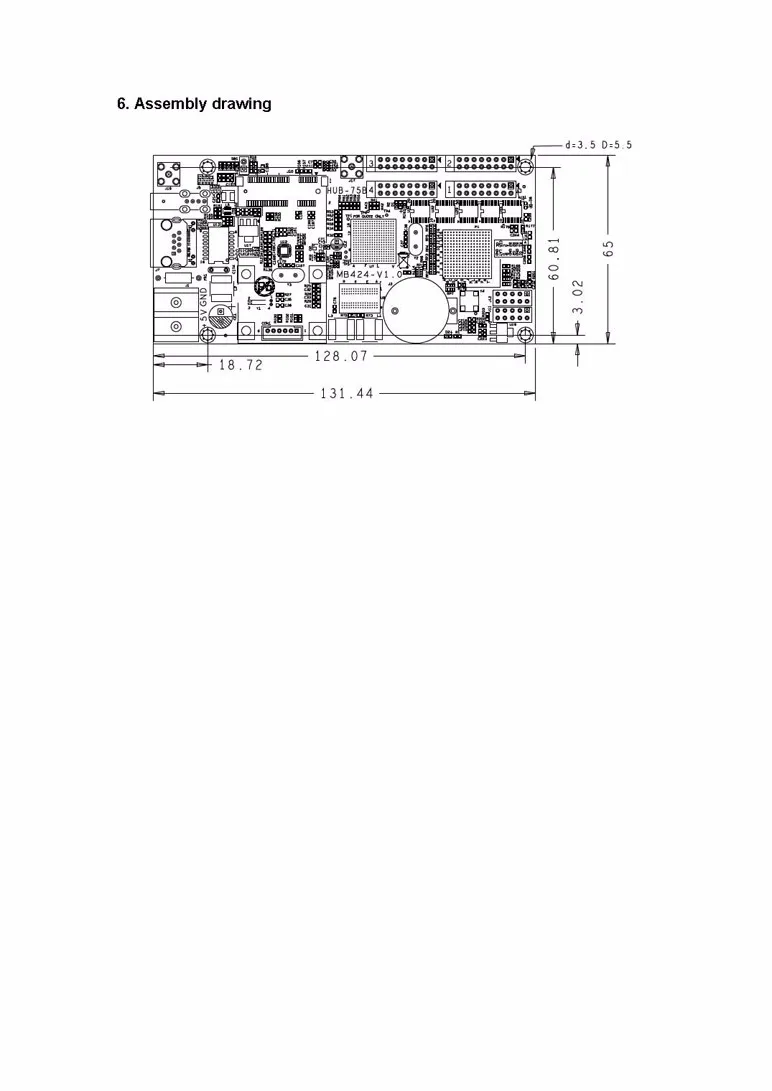 HUIDU HD-D10 синхронный светодиодный модуль полноцветный плата управления экраном