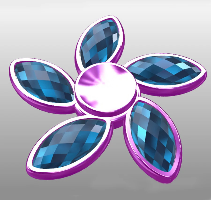 50 ШТ. Diamond Flower EDC Игрушки Треугольной Металла Непоседа Spinner Металл