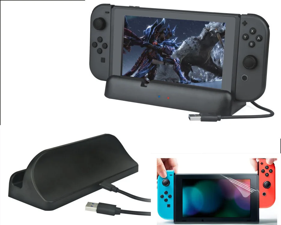 Консоль Nintendo Switch NS для путешествий зарядная док станция USB Type C подставка