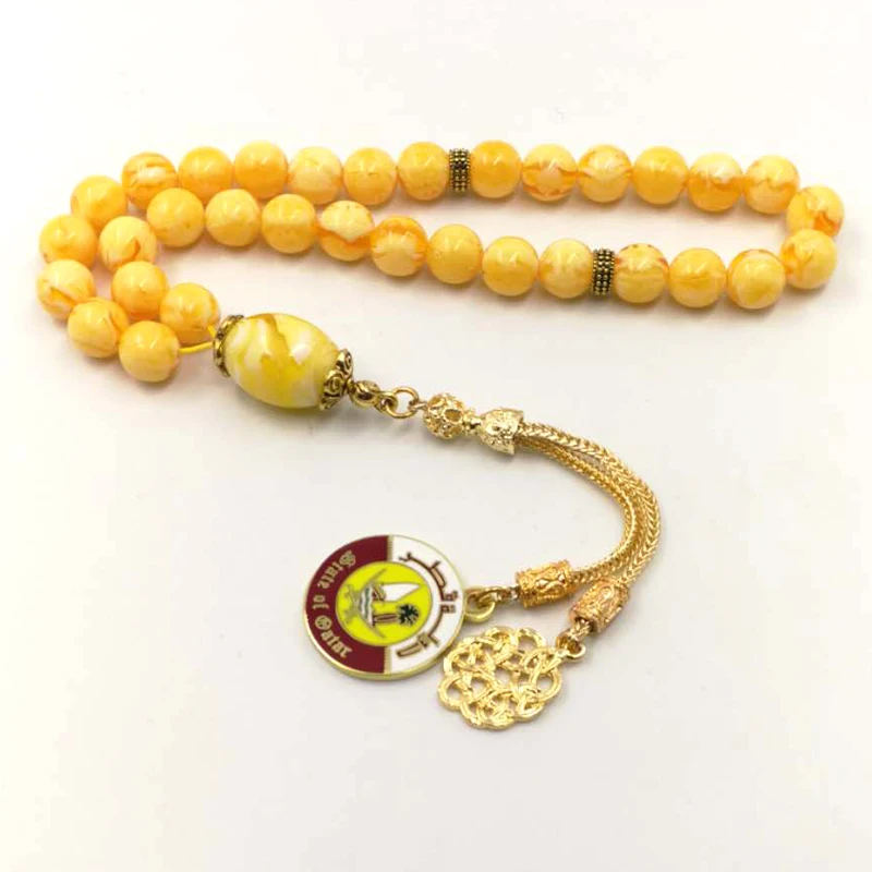 Новое поступление значок Катара из смолы Tasbih 33 66 99 шариков мусульманский мибаха