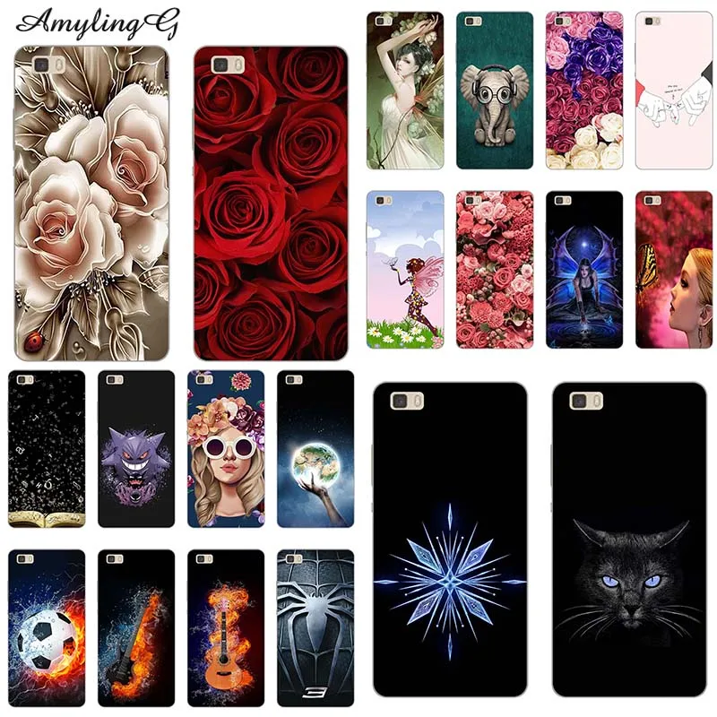 Чехол s для телефона huawei P8 Lite P8Lite ALE-L01 L02 L04 L21 L23 UL00 5," чехол-накладка с рисунком розового волка из мягкого силикона