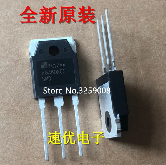 

FGA60N65 FGA60N65SMD TO-3P 60A/650V 100% Новый оригинальный 10 штук