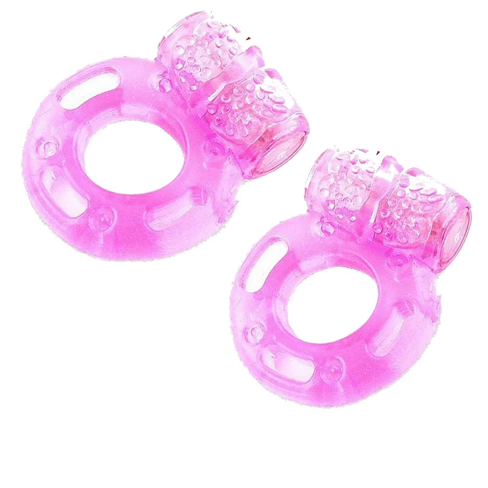 2 шт вибрирующее кольцо с фиксатором мини секс-игрушка пенис вибрационное шок |