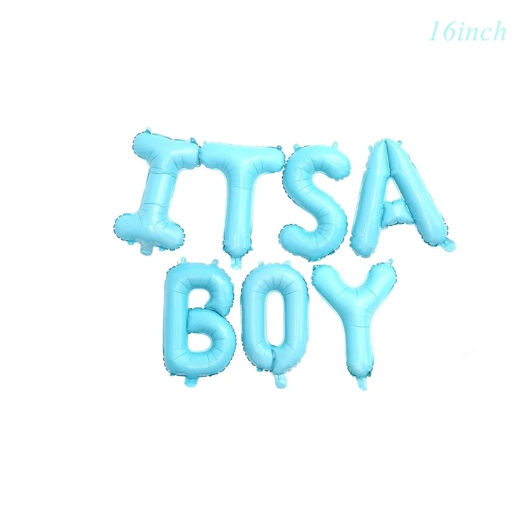 Blue its a boy LAPHIL Baby Shower баннер его мальчик девочка поставка шаров для праздников украшения для младенцев пол показать крещение Синий Розовый баллоны - Цвет: Blue its a boy
