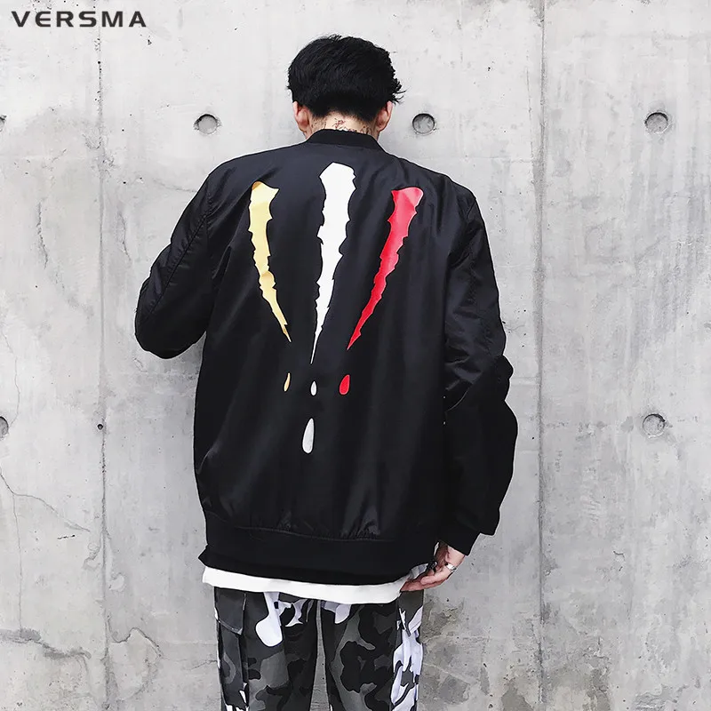 VERSMA 2018 осень в Корейском стиле Harajuku ветровка Для Мужчин Армия Пилот куртка хип