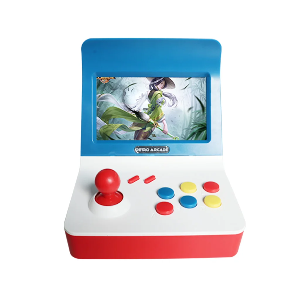 Blue Портативная ретро мини портативная игровая консоль 4,3 дюймов 64 бит 3000 видеоигры Классическая семейная игровая консоль подарок ретро аркадная - Цвет: Blue