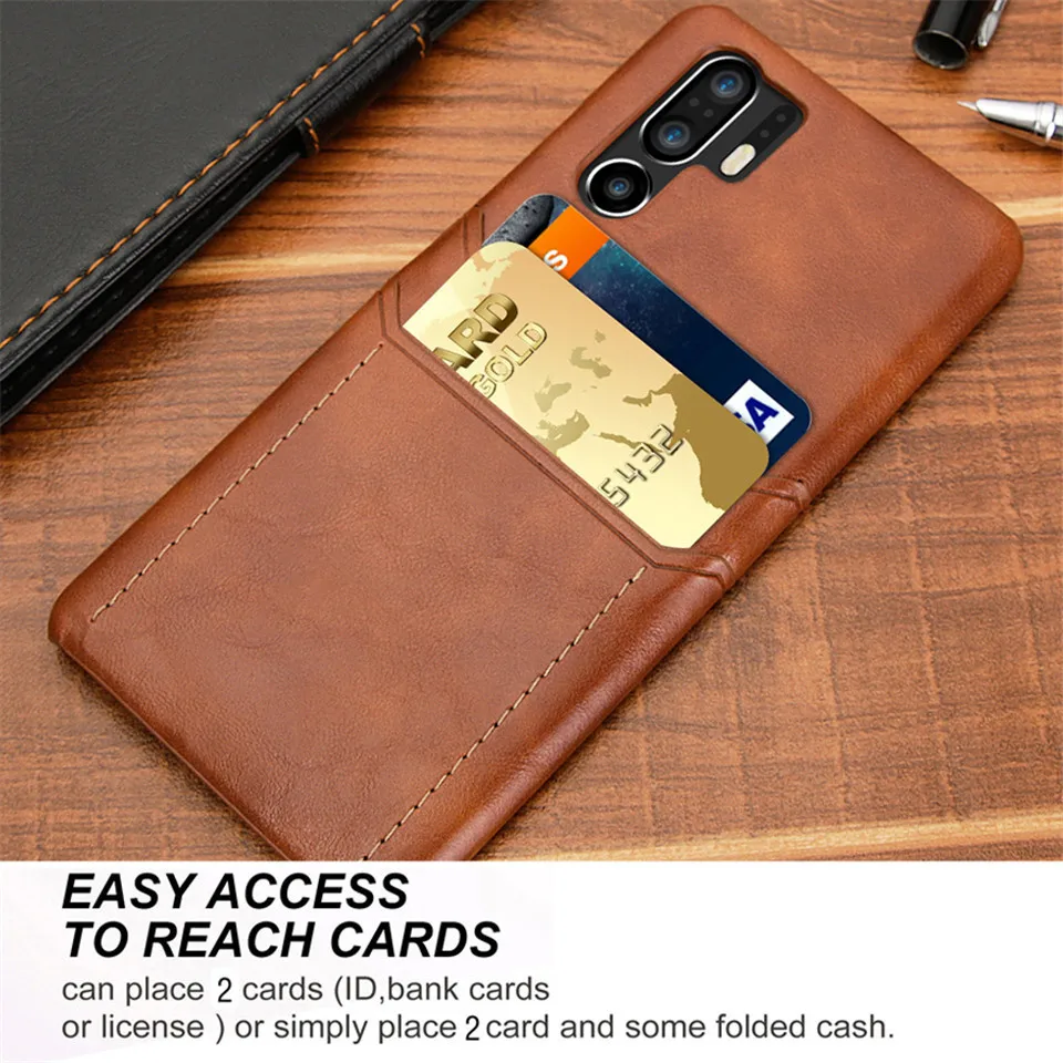 Кожаный чехол P30 Pro с держателем для карт чехлы телефонов Huawei Роскошный деловой