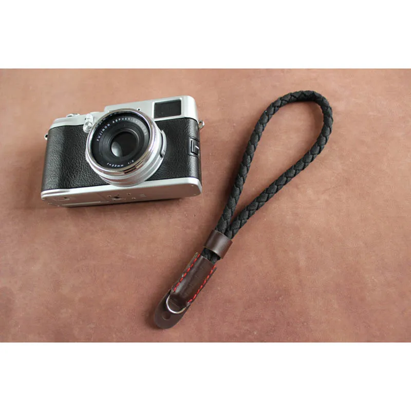 Ремешок на запястье для камеры Плетеный холщовый ремень ручной работы Leica Finepix