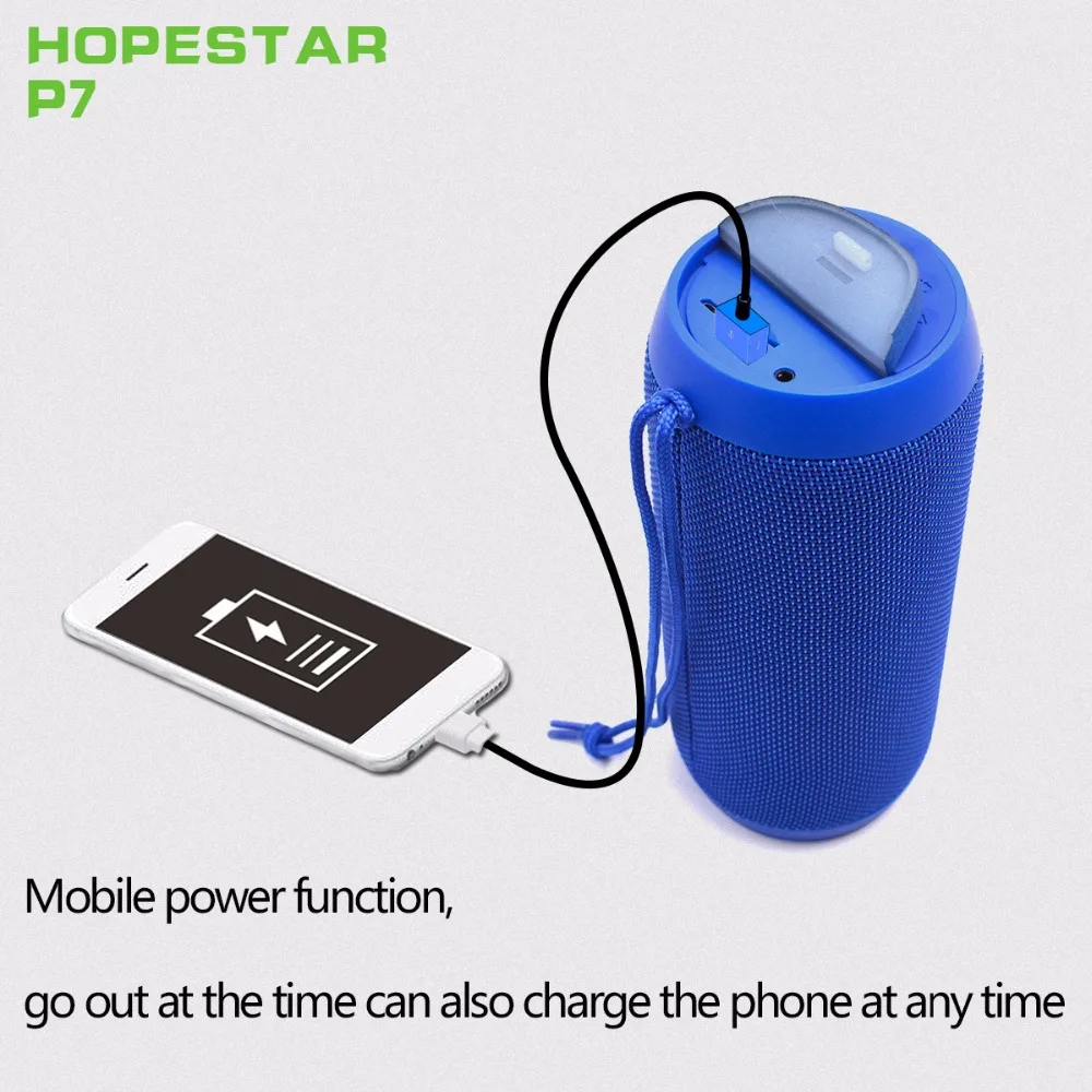 HOPESTAR P7 Портативный беспроводной водонепроницаемый Bluetooth динамик IPX6 Колонка