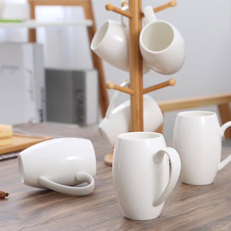 Фарфоровая керамическая кружка для чая держатель чашки с ручкой простая чашка